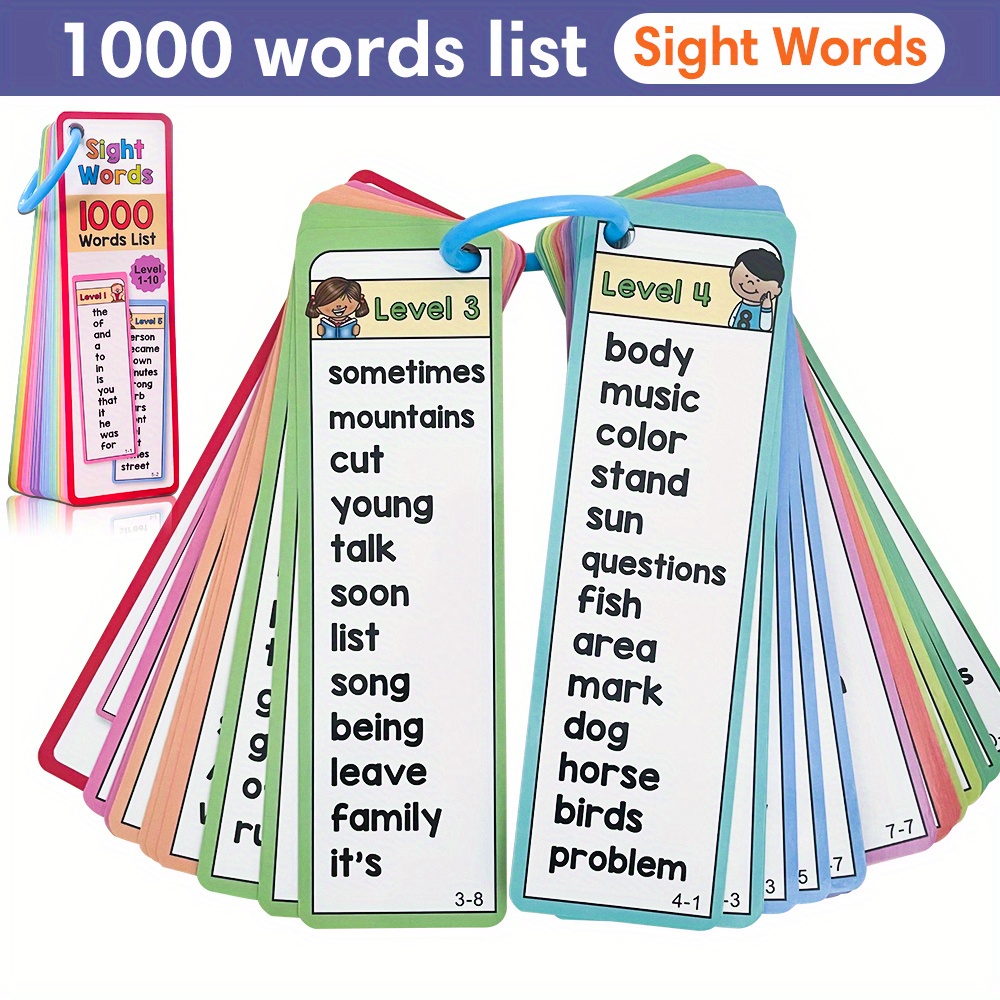 Board Game English - 1000 Sight Words Flash Cards for