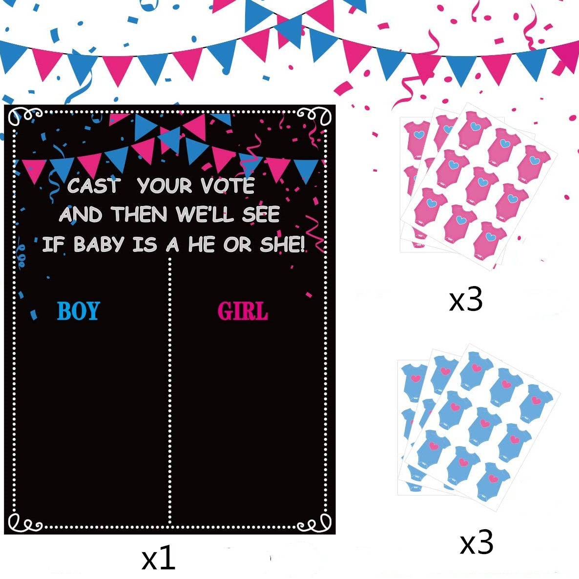 Gender Reveal Boy Or Girl Voti - Board Game Quote 评论和价格