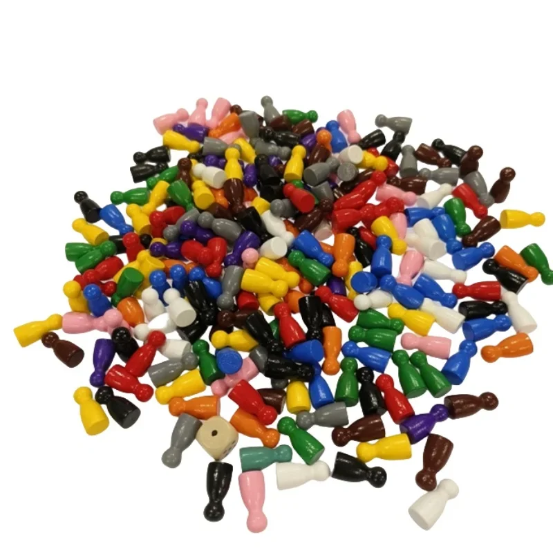 100 Pcs Colorful Wooden Chess  - Board Game Economy 评论和价格