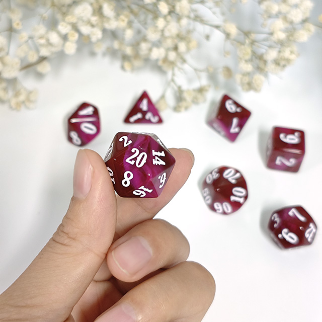 7Pcs Acrylic Polyhedral Dice W - Board Game Font 评论和价格