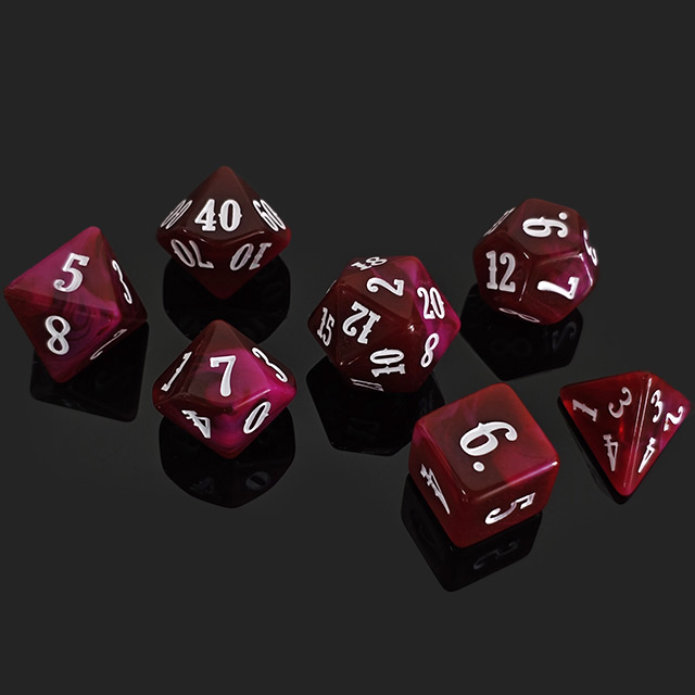 7Pcs Acrylic Polyhedral Dice W - Board Game Font 评论和价格