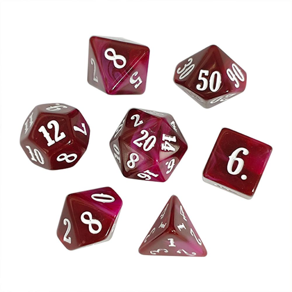 7Pcs Acrylic Polyhedral Dice W - Board Game Font 评论和价格